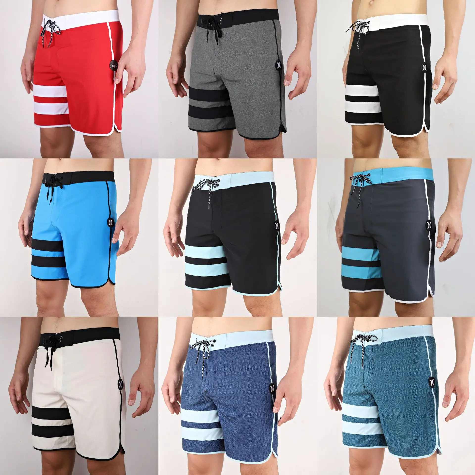 

Hurley Summer New Fashion Trend Mens Beach Shorts Bermuda Phantom Waterproof Quick Dry Swimwear Casual Print Diving Surfwear