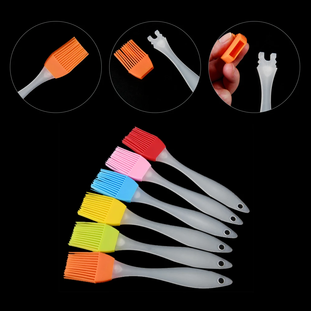

1PC Silica Gel Baking Bread Cooking Brush Small Hairless Barbecue Seasoning Brush Kitchen Accessories
