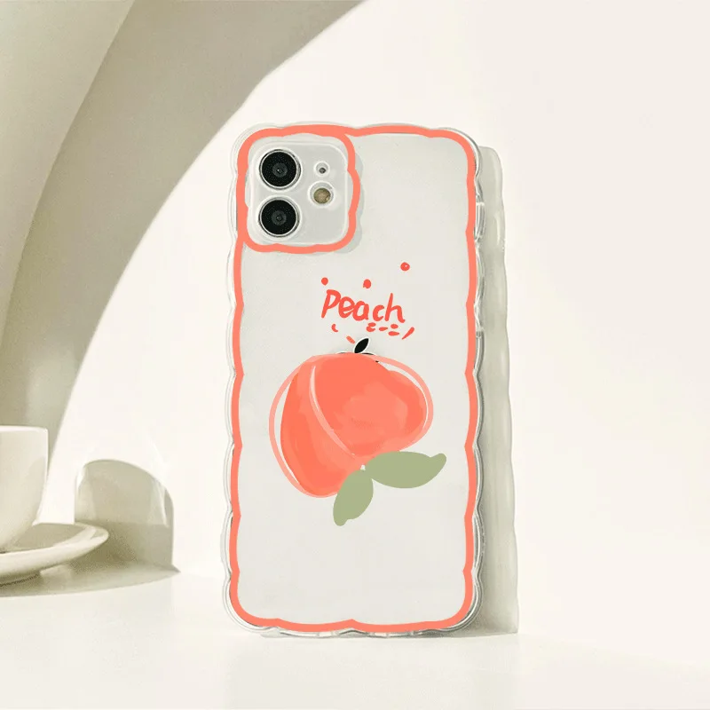 

Fresh Summer Peach Phone Case For IPhone8 7 11 12 13 Pro Max X XS Max XR Plus SE2 SE3 7Plus MINI
