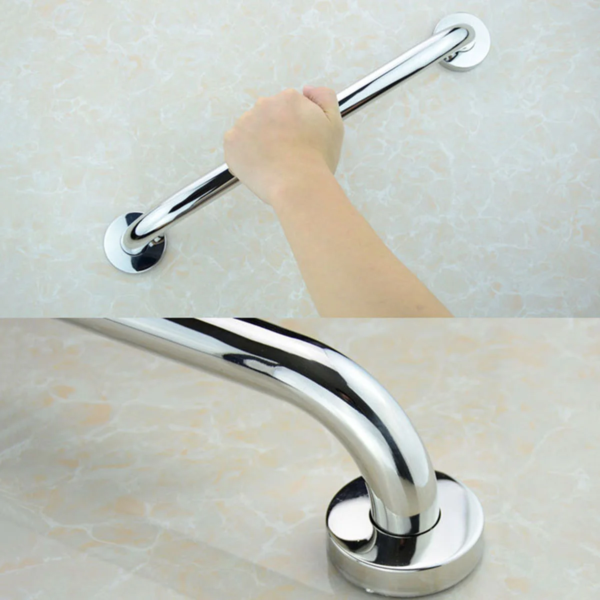 

2 Pcs 2.5x40cm Silver Safe Toilet Bathroom Bathtub Handrails Safety Grab Bars Stainless Steel Handles Armrests Hand Rails for