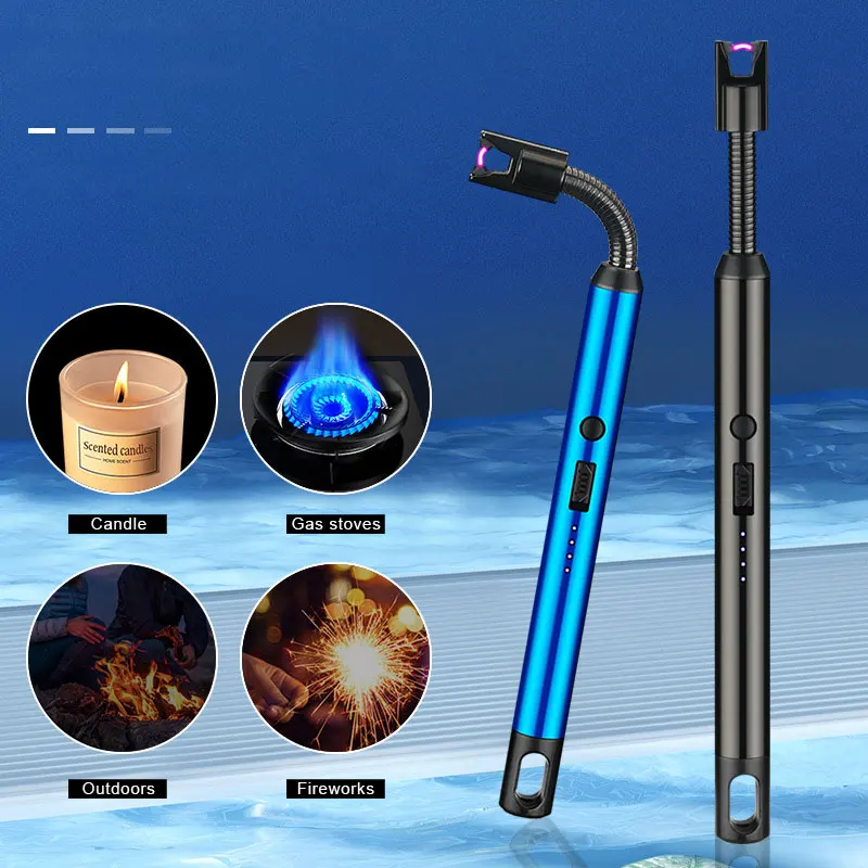 

USB Electric Rechargeable Long Kitchen Lighter Stove Windproof Plasma Flameless