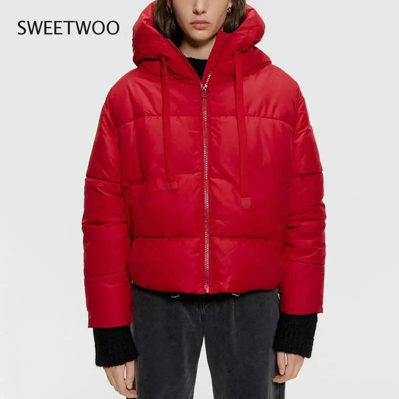 Cotton Padded Jacket Winter Hooded Parkas Woman Warm Down Jacket Large Size Woman Coat Thicken Women Casual Women Puffer Jacket