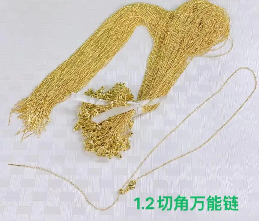 

3pcs Stainless Steel Chain Cuba Cross O Ripple Chain Necklace Gold 40CM +5cm Adjustable Chain Lobster Clasp DIY Necklace fg4s