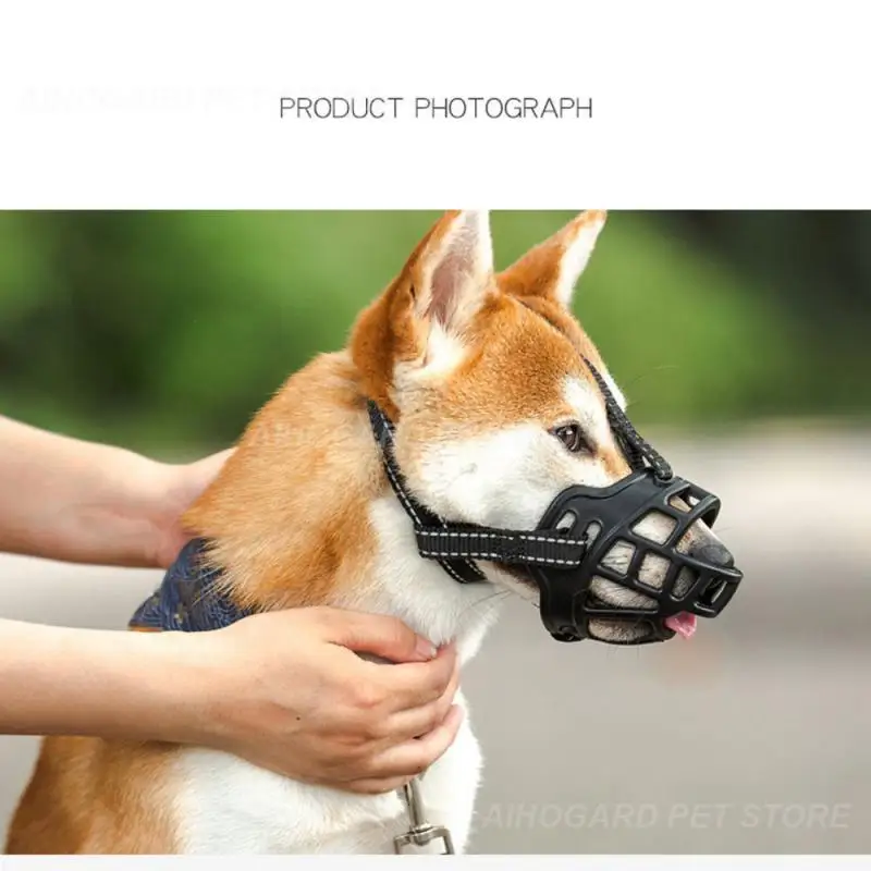 Highly Protective Pet Mask Wide Applicability Adjusted Pet Muzzles Anti Biting Dog Mouth Sleeve Park Outdoor Guard Training Dogs images - 6