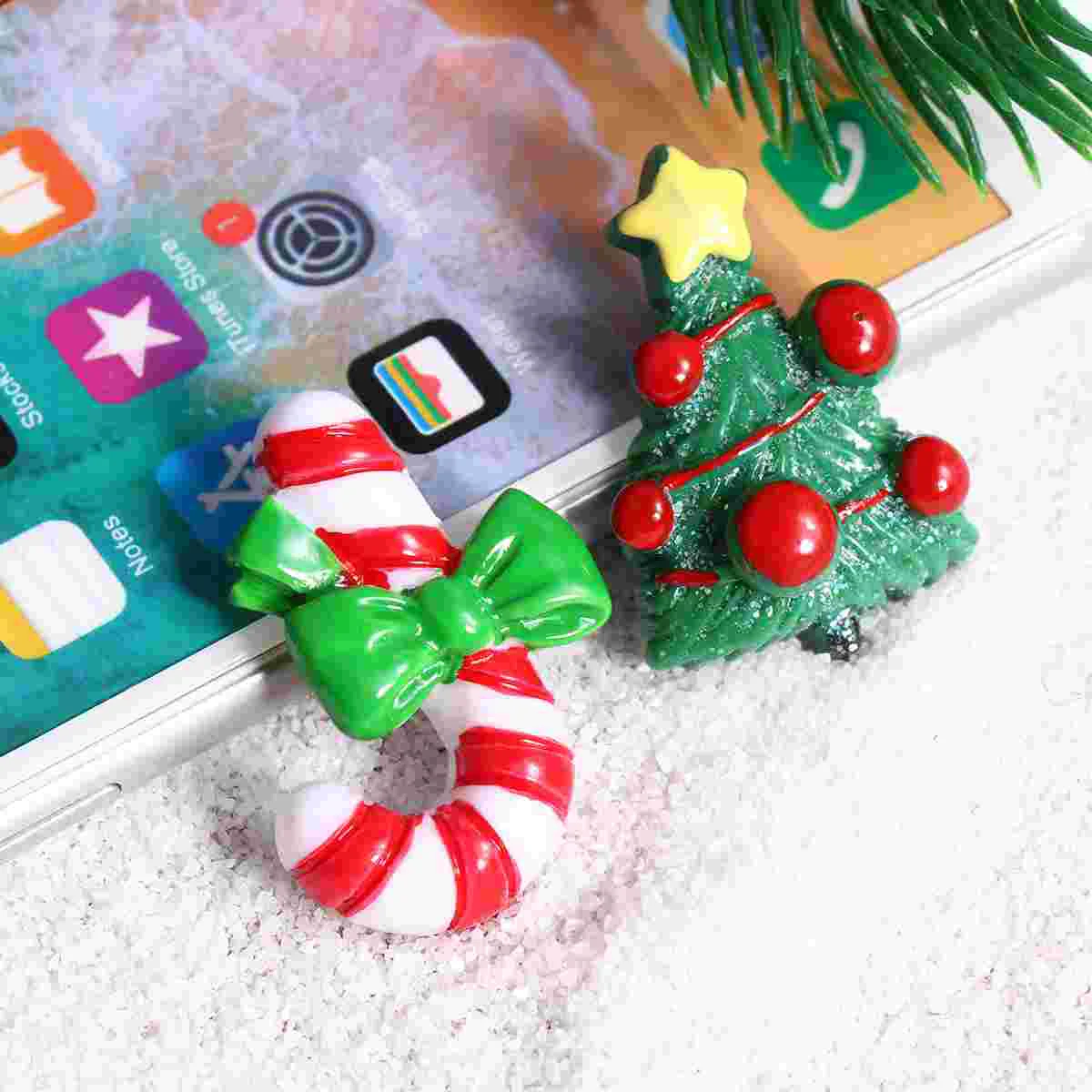 SUPVOX 50 шт. подвески из смешанной смолы с плоской задней частью рождественские