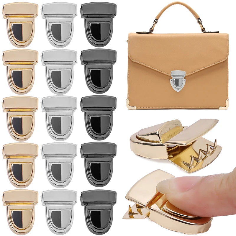 

10PCS Horseshoe Buckle Metal Locks Bag Clasp Catch Buckles Handbags Bags Purse Totes Closures Snap Clasps DIY Bag Accessories