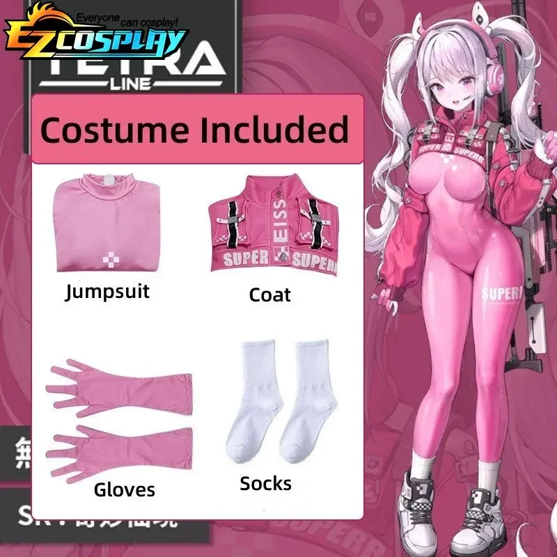 Женский костюм для косплея по мотивам игры Победа розовый Элис боди трико боевой