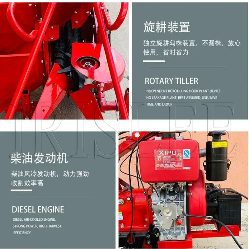 Полностью автоматическая дробилка для соломы дизельный небольшой гусеничный