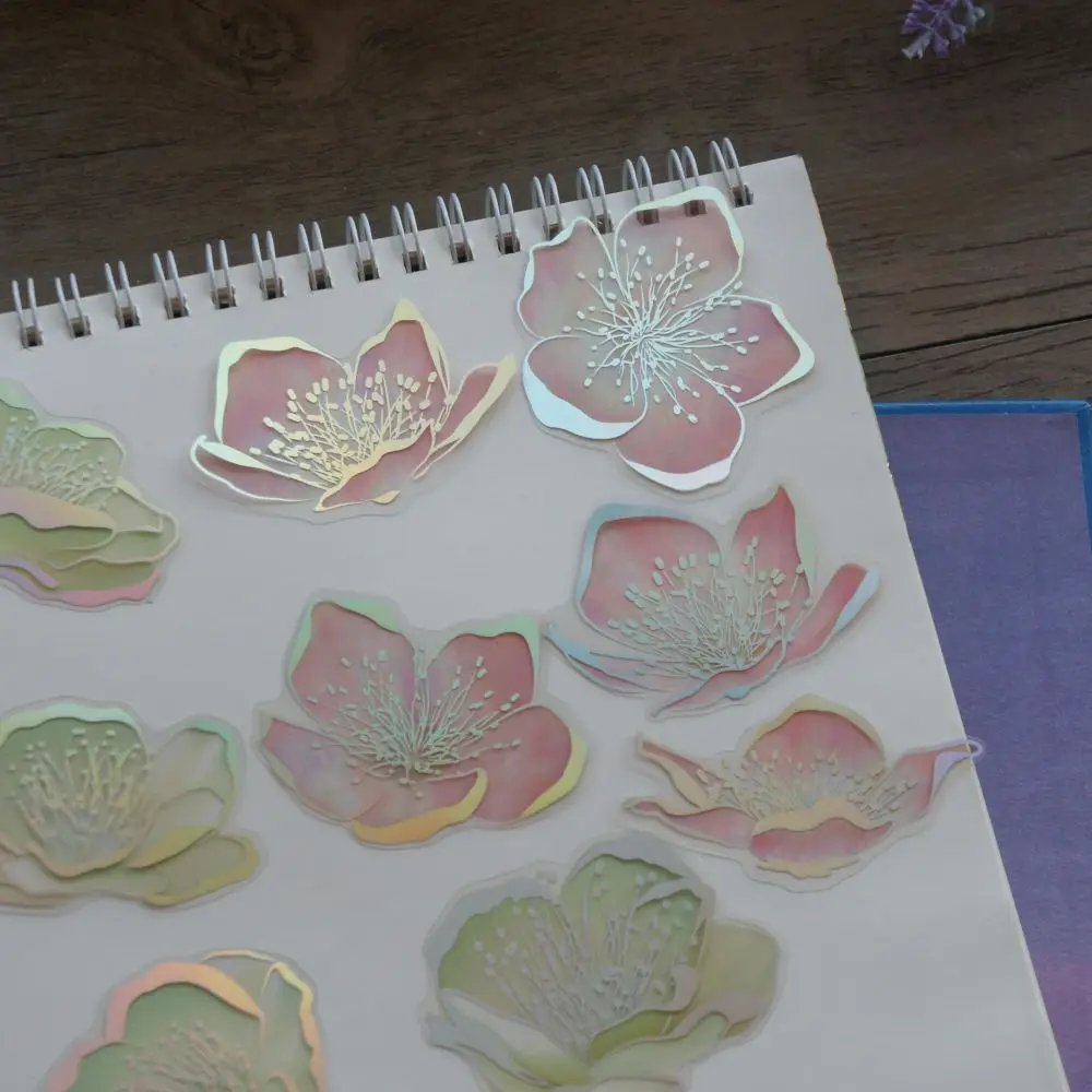 18 шт. Прозрачные лазерные наклейки из ПВХ