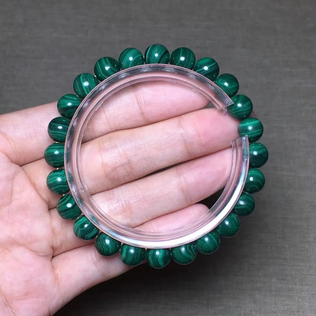 

8mm Natural Green Malachite Bracelet Jewelry For Women Lady Men Reiki Healing Gift Crystal Energy Beads Stone Strands AAAAA