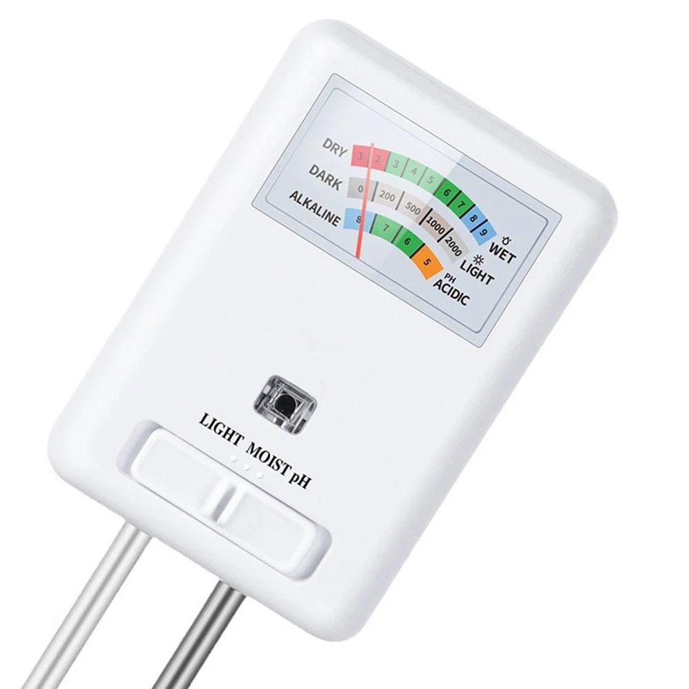 miernik wilgotności gleby 3 w 1 Tester światła i PH dla roślin domowych na zewnątrz ogrodzie trawnik farmy