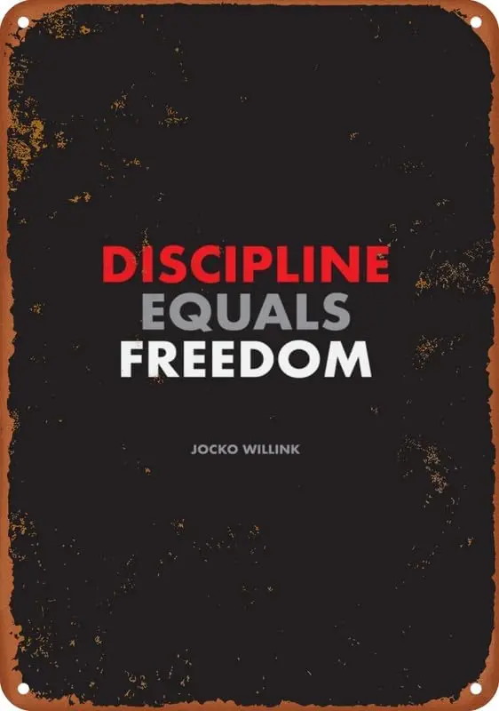 Плакат Discipline Freedom Jocko Willink винтажный металлический жестяной знак алюминиевый