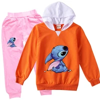 disney spring fall stitch hoodie kids sweatshirts jogging suits baby boys girls outfits toddler clothing kids clothing