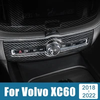 abs car interior control audio adjustment knob panel trim cover sticker fit for volvo xc60 2018 2019 2020 2021 2022 accessories