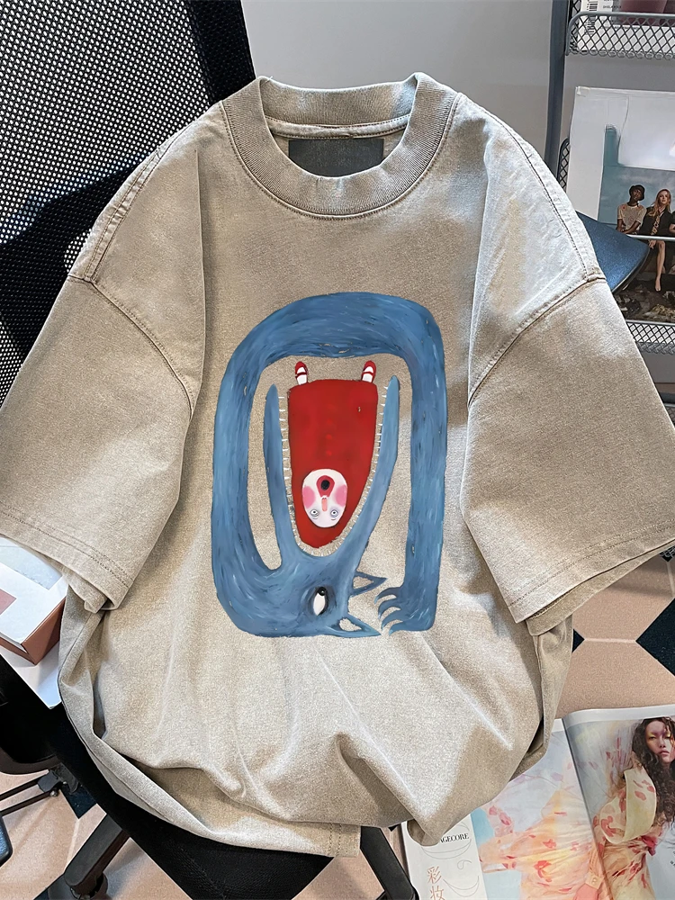 Модные милые топы футболки с коротким рукавом и круглым вырезом летние в стиле