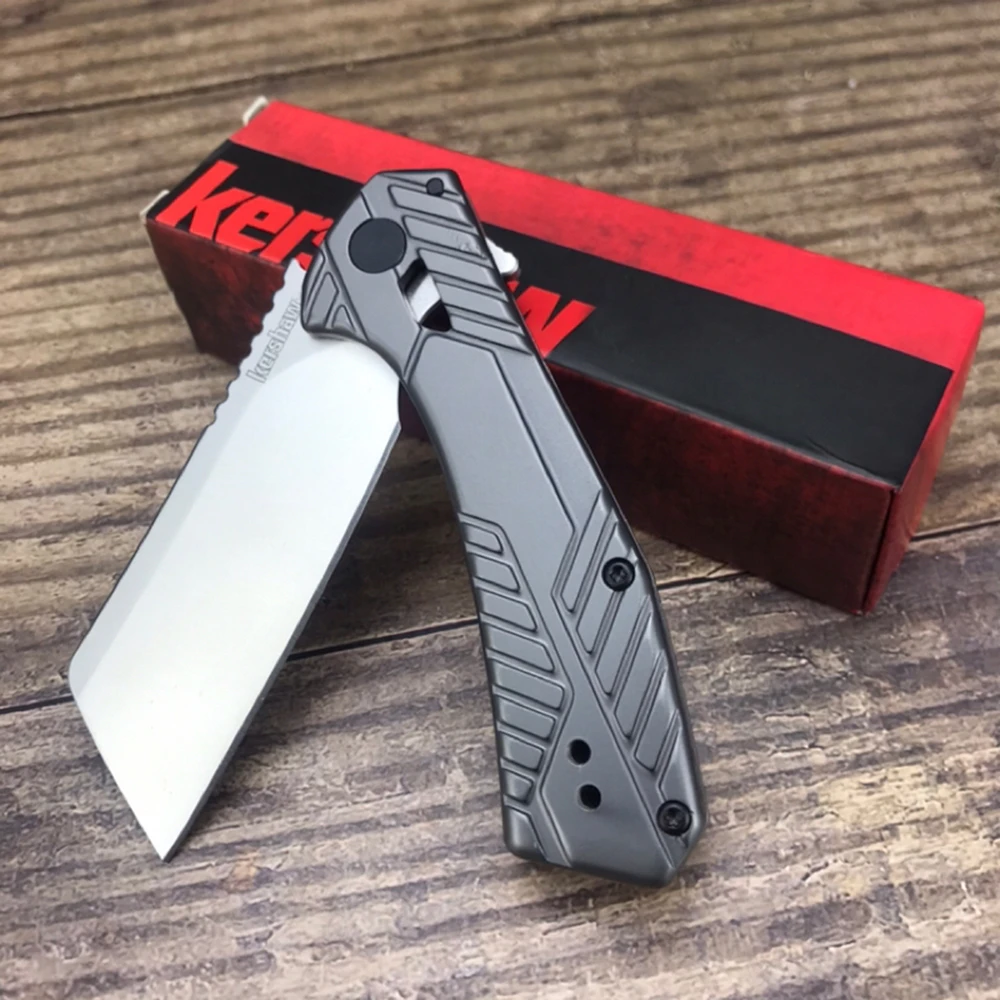 

Kershaw 3445 Static Cleaver Pocket Knife Tactical Self Defense Utility Tool Manual Open 8cr13mov Steel Folding Blade Knives