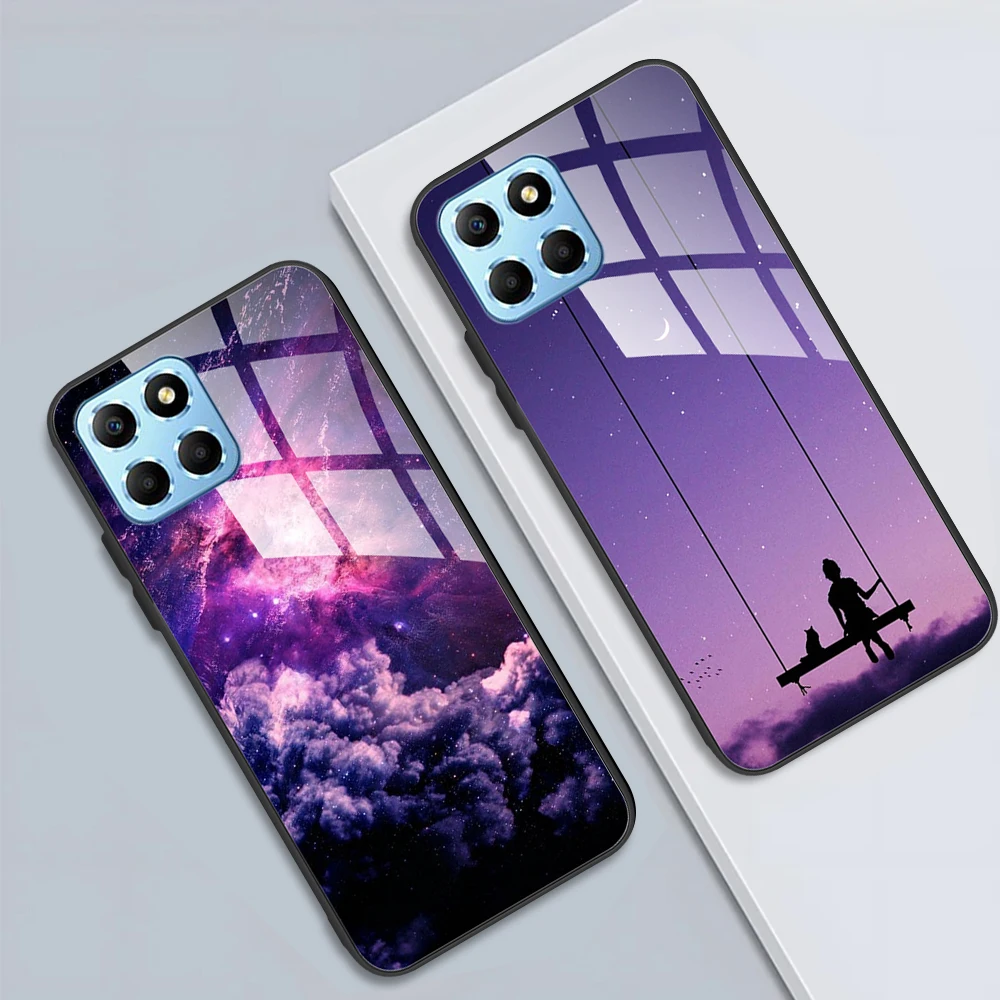 Чехол для Huawei Honor X6 искусственный чехол из закаленного стекла силиконовый