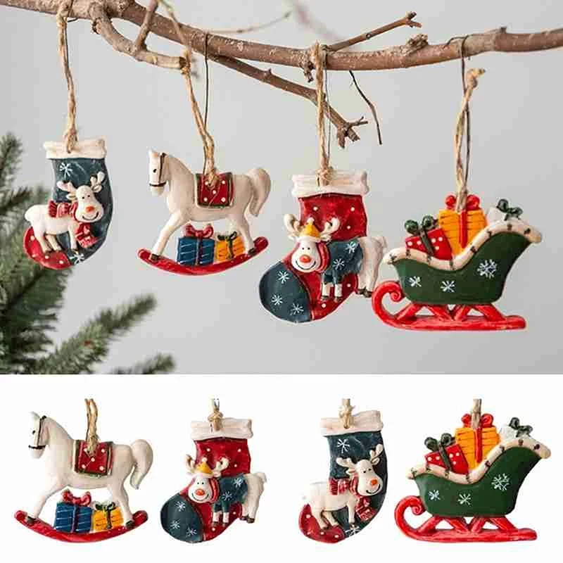 

Подвеска в виде лошади, рождественских носков, лося, украшение для елки, подвесное украшение, подарок на Рождество, Новый Год Вечерние ринку, свадьбу, украшения для дома