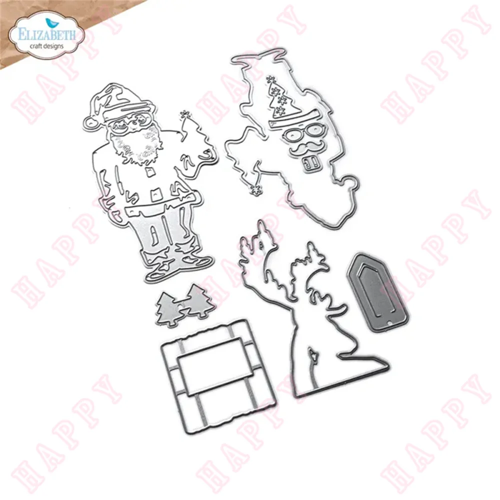 

Metal Cutting Dies Christmas Figures Scrapbook Diary Decoration Embossing Template Diy Paper Craft Greeting Cards Handmade Mould