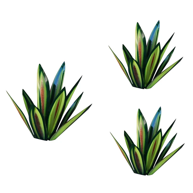 

1 PCS Green Tequila Rustic Sculpture DIY Metal Agave Plants Outdoor Garden Aesthetic Signs Yard Art Decoration A