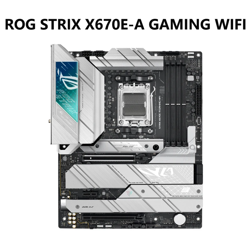 

ASUS ROG STRIX X670E-A GAMING WIFI 6E Socket AM5 LGA 1718 AMD Ryzen 7000 Gaming Motherboard 16+2 Power Stages, PCIe 5.0, DDR5