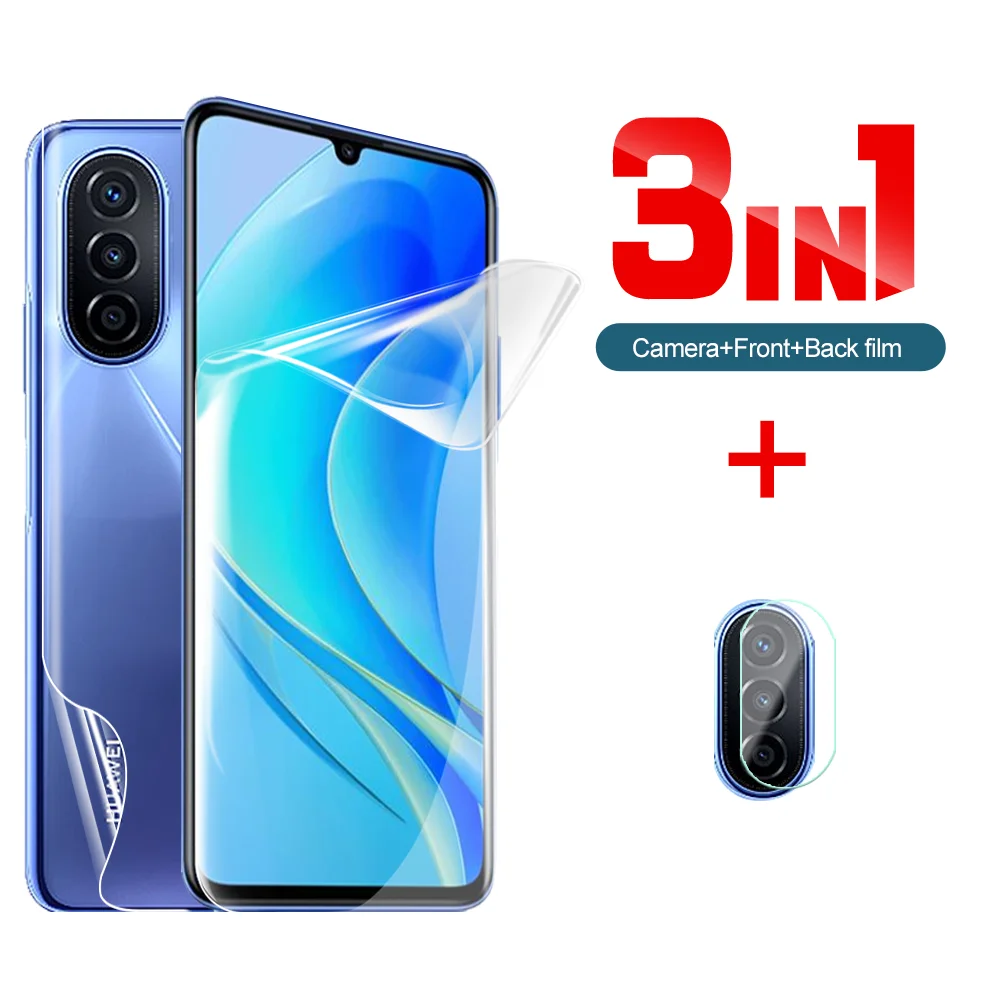 

Гидрогелевая пленка 3 в 1 для передней и задней крышки для Huawei Nova Y70 Plus Enjoy 50, стекло для объектива камеры Enjoy50 Nova70plus, мягкая защита экрана