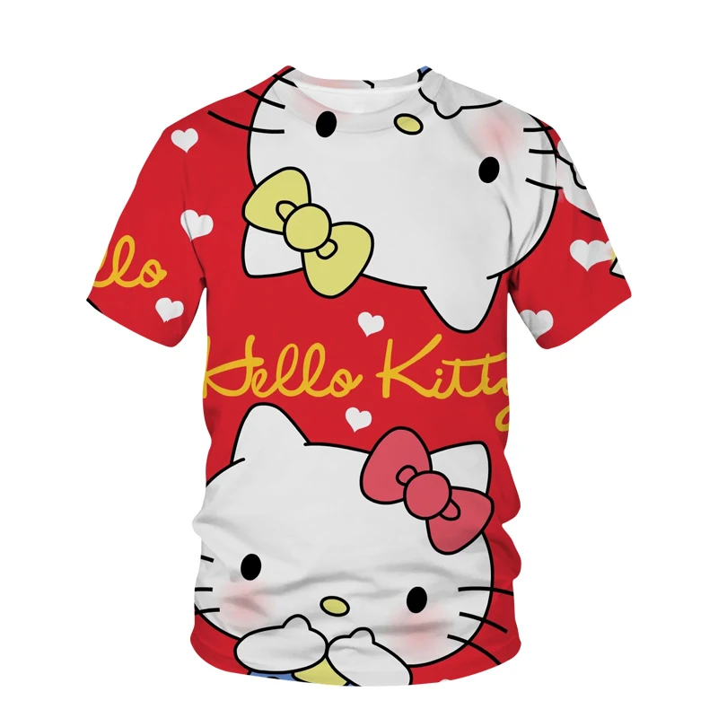 

Женская футболка с коротким рукавом, с принтом Hello Kitty