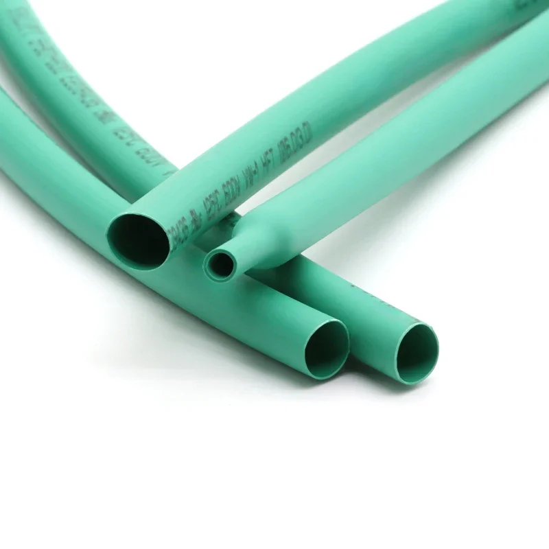 1/2/5/10 м зеленая термоусадочная трубка 2:1 диаметр 0 6 ~ 80 мм полиолефиновая кабельная