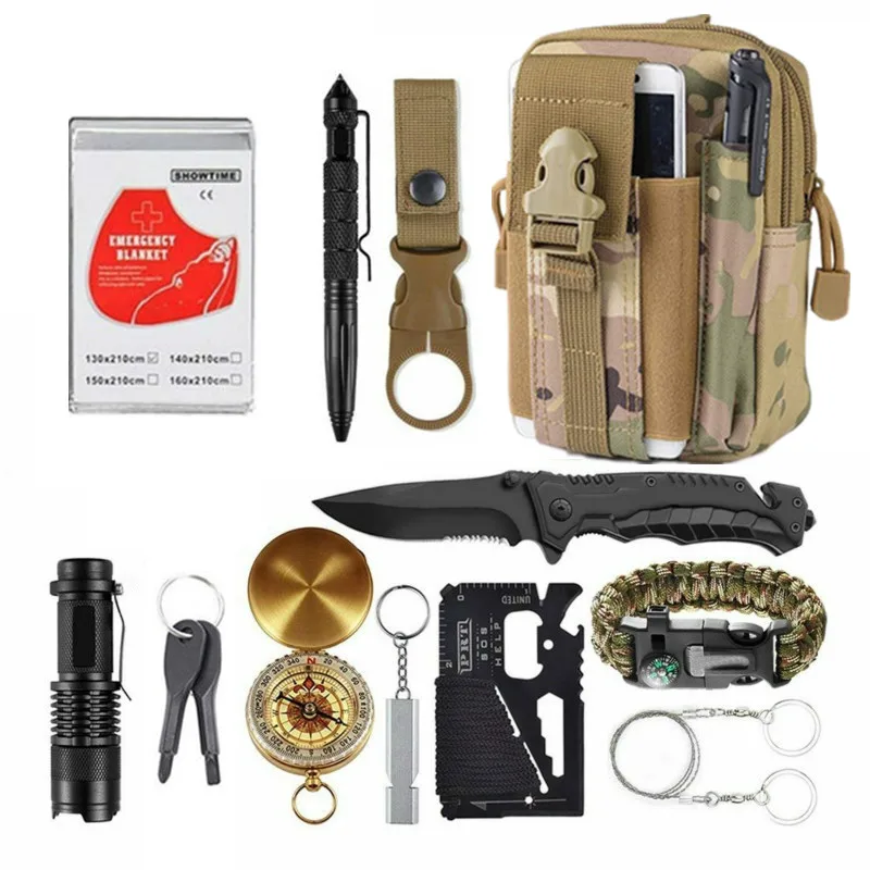 

Molle Pouch Emergency Survival Kit Outdoor Survival First Aid Kits Outdoor Camping Emergency Supplies for Travel,camping,hiking