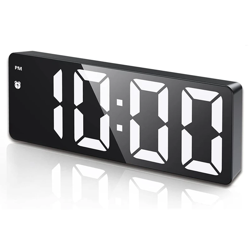 

LED Clock Digital Alarm Clock with Temperature Time Display 3 Adjustable Brightness Desktop Clock for Home Bedside Office
