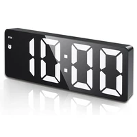 led clock digital alarm clock with temperature time display 3 adjustable brightness desktop clock for home bedside office