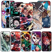 demon slayer anime kamado tanjirou phone case for iphone 13 12 11 pro max mini 7 8 plus shell iphone x xr xs max se 2022 cover