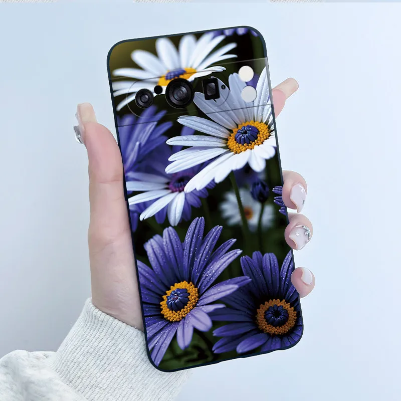 Фото Чехол для Google Pixel 8 Pro 8A Pixel8 Pixel8A 8Pro, роскошный, милый, стильный, для мальчиков и девочек, черный, матовый, тонкий, мягкий, силиконовый, задняя крышка №2