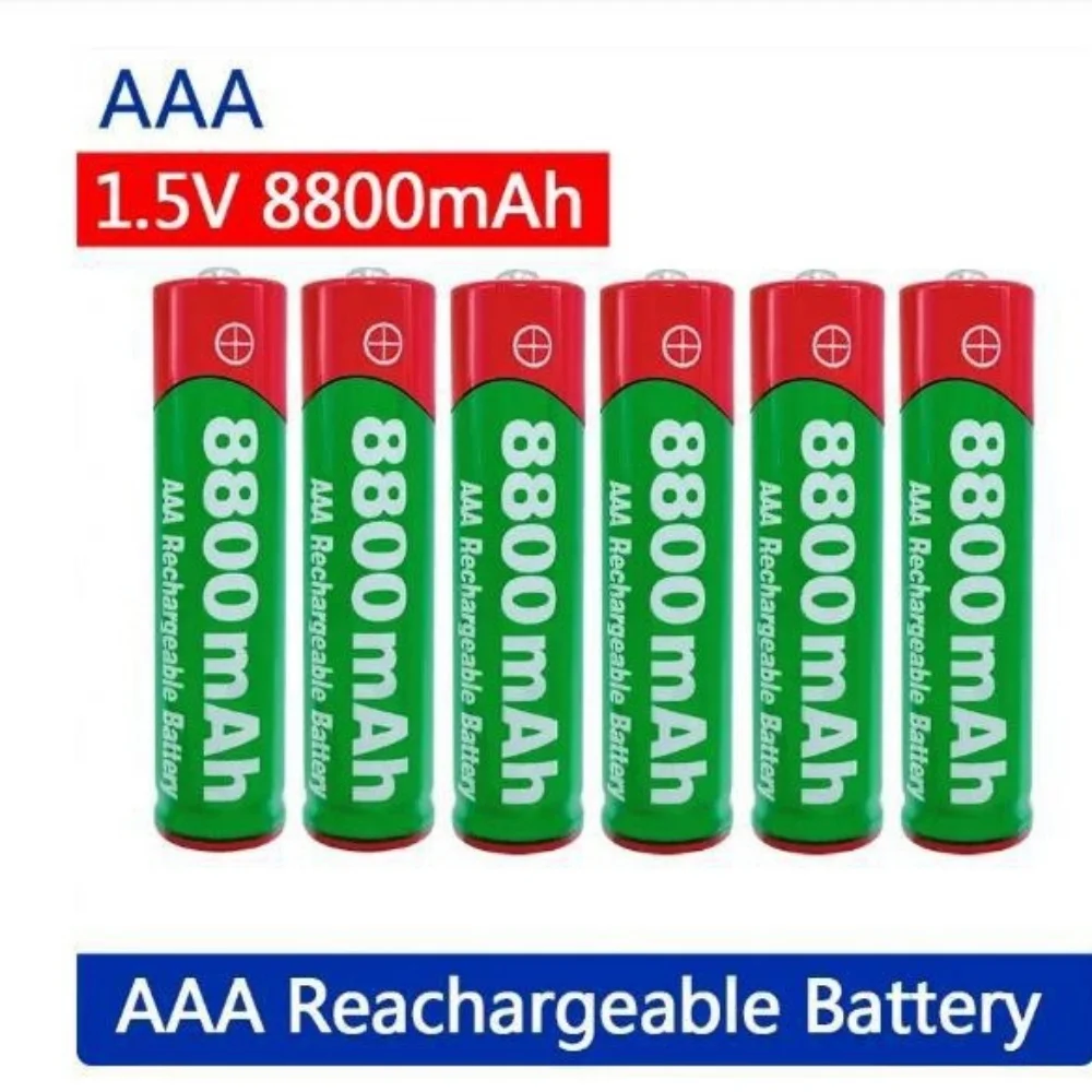 Фото Аккумуляторы 1.5V AA/AAA 8800мАч/9800мАч, перезаряжаемые, высокой емкости, для часов, мышей, компьютеров, электронных игрушек №4