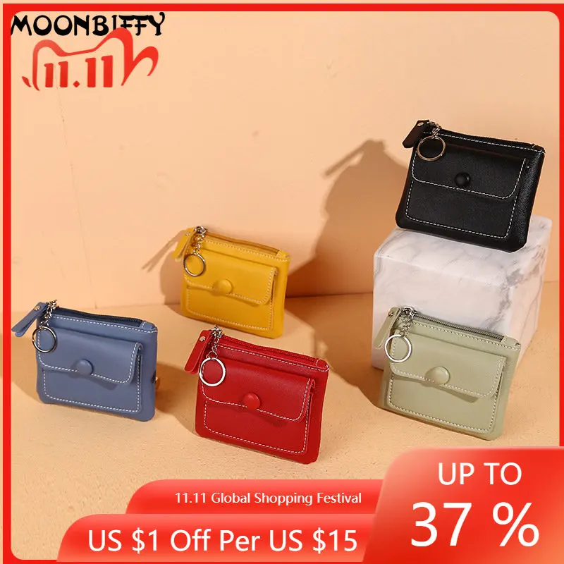 

Women Small Coin Purse Bag Wallet Change Purses Zipper Money Bags Children Mini Wallets Leather Key Holder Monederos Carteras