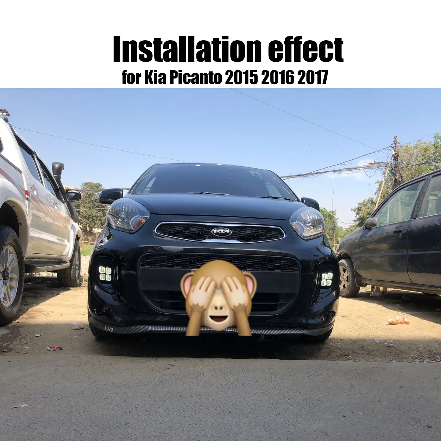 Дневные ходовые огни для Kia Picanto 2015 2016 2017 светодиодсветодиодный Противотуманные