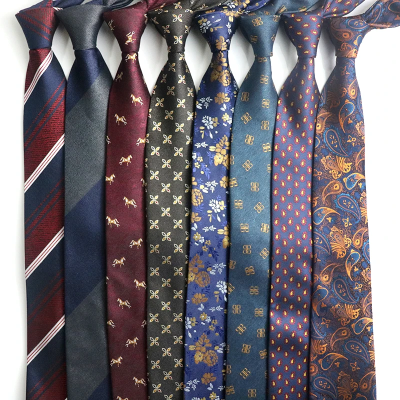 

2022 Daily Polyester Men's Tie 8cm Cute Animal Floral Striped Pattern Jacquard Suit Neckwear Party Accessories Gift