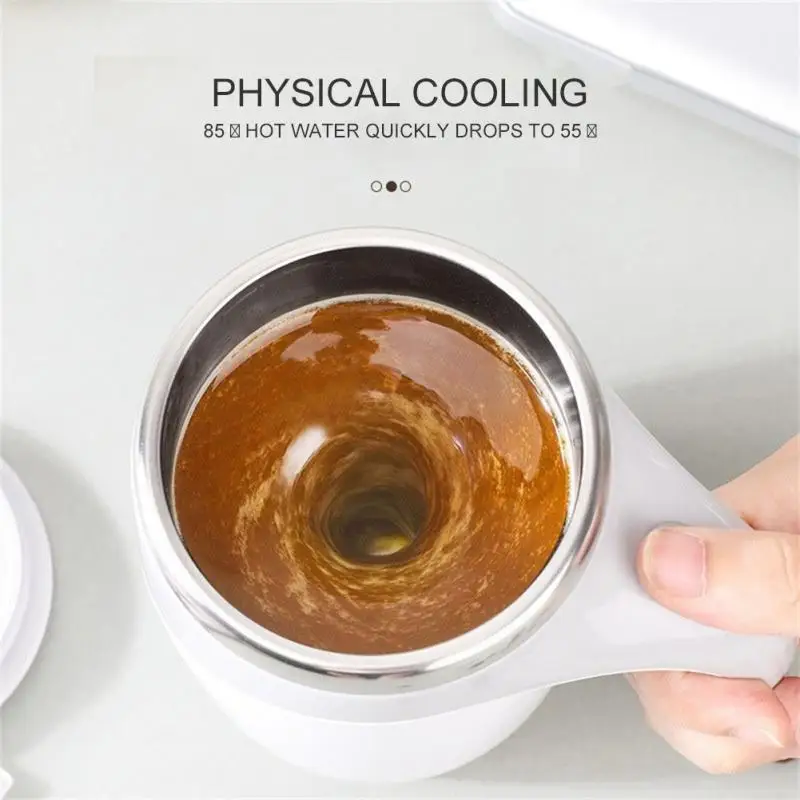 

380ml Automatic Self Stirring Magnetic Mug USB Charging / Battery Powered Stainless Steel Coffee Mixing Cup Smart Thermal Cup