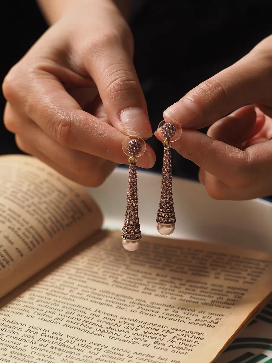 

Earrings Vintage Fashion Personality Pink Studs Piercing Aretes De Mujer Pendientes Brincos Boucles D’Oreille Femmes