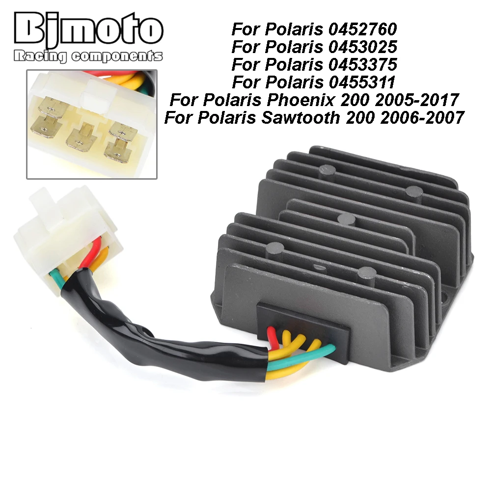 

Motorcycle Regulator Rectifier For Polaris Phoenix 200 2005-2017 Sawtooth 200 2006-2007 0452760 0453025 0453375 0455311