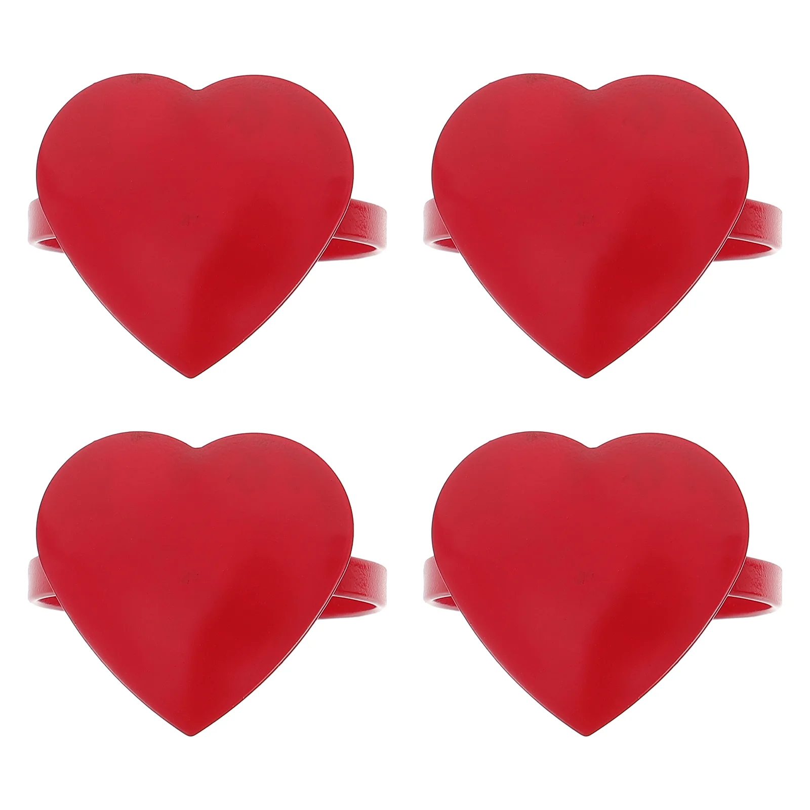 

Napkin Rings Heart Holder Ring Valentines Day Wedding Serviette Red Buckle Table Napkins Valentine Metal Holiday Dinner S Alloy