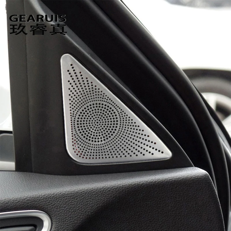 

Car Styling Tweeter Speaker Window B column Sticker Trim For Audi Q3 2013-2018 Car Door Audio Speaker Cover Interior Accessories