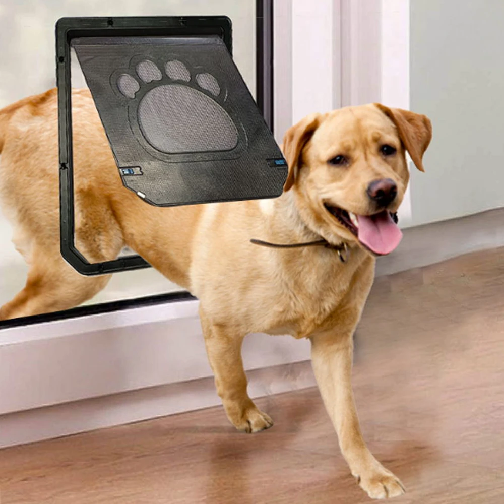 

New Safe Lockable Magnetic Screen Outdoor Dogs Cats Easy Install Pet Door Fashion Pretty Garden Window Gate House Enter Freely