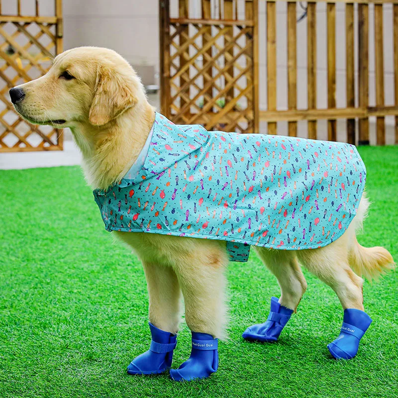 

Dog Raincoat Waterproof Raining Coat for Dogs Walking Golden Retriever Raincoats with Hooded Labrador Grazing Cloak Dog Raincoat
