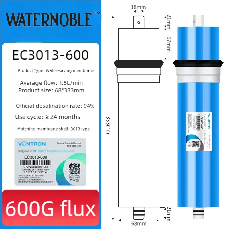 

Мембрана обратного осмоса Waternoble для моделей 1812-3013, фильтрующий элемент 50 г/75 г/100 г/400 г/600 г/800 г для очистителя воды и машины для очистки чистой воды