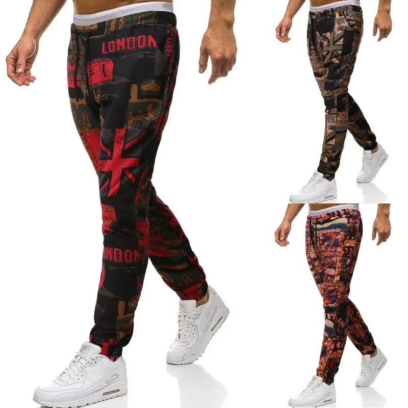 

Men's Casual Pants New Spring And Autumn Fashion Printed Leggings National Style Loose Pants
