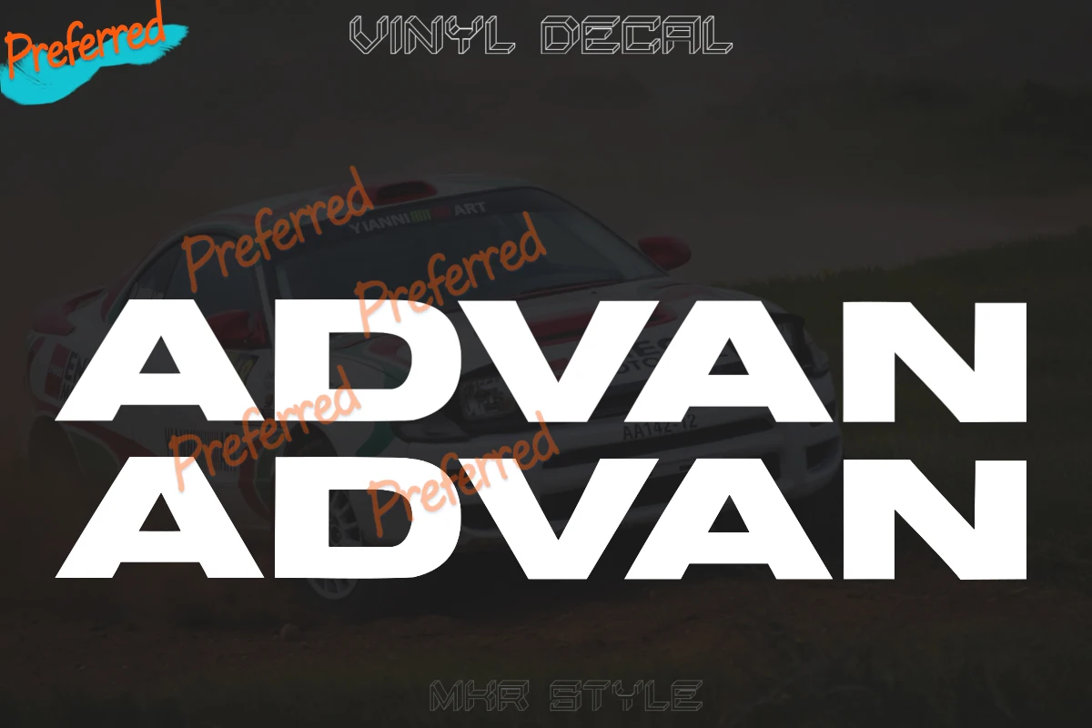 (2x) наклейки Advan высеченные виниловые Yokohama JDM для всех автомобилей гоночный