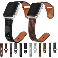 camouflage texture genuine leather strap for apple watch series 7se654321 41mm 45mm 44mm 40mm 42mm 38mm
