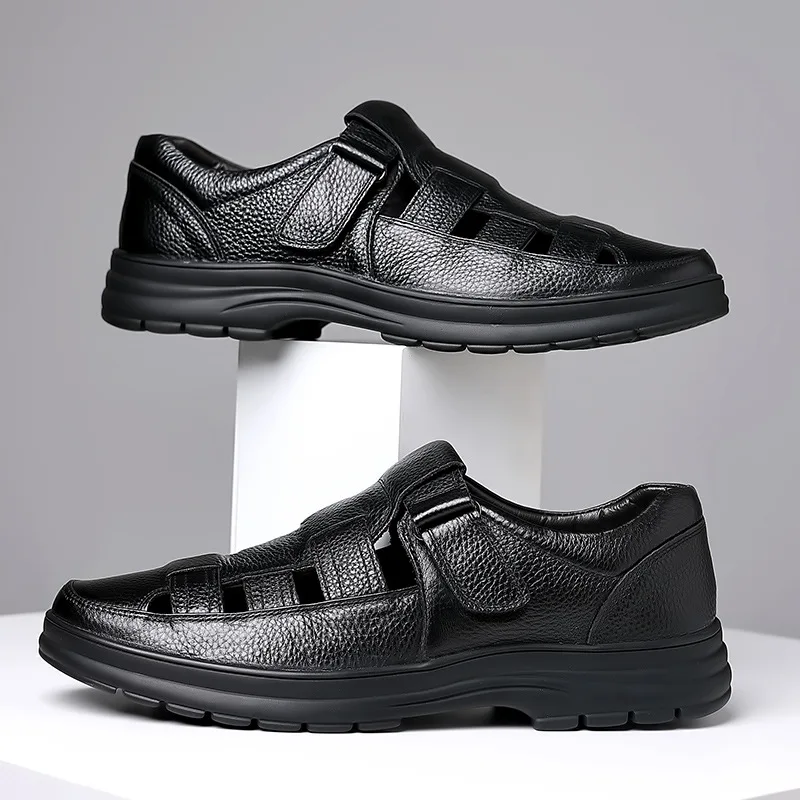 Мужские классические повседневные сандалии дышащие Нескользящие пляжные