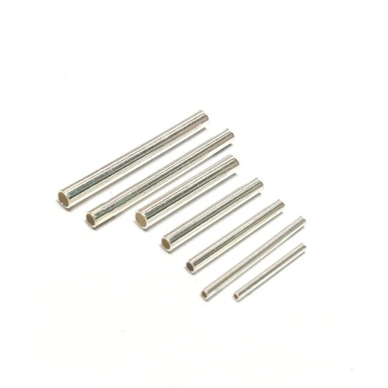 Solid 925 Sterling Silver Straight Tube Connector Spacer Beads for Jewelry Necklace Bracelet Making Pendants Accessories Finding images - 6
